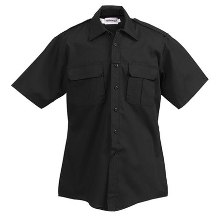 ELBECO Elbeco ELB-5630-S Adu Ripstop Short Sleeve Shirt; Black - Small ELB-5630-S